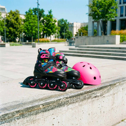 4-in-1 Adjustable Skates Set, Pink, Size S (31-34)