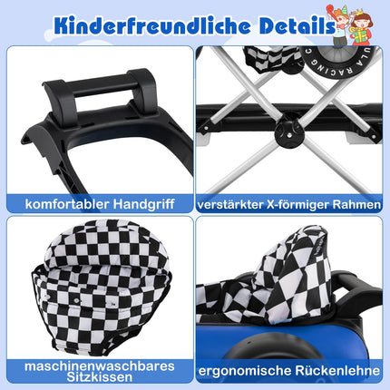 4-in-1 Baby Walker with Adjustable Height and Music