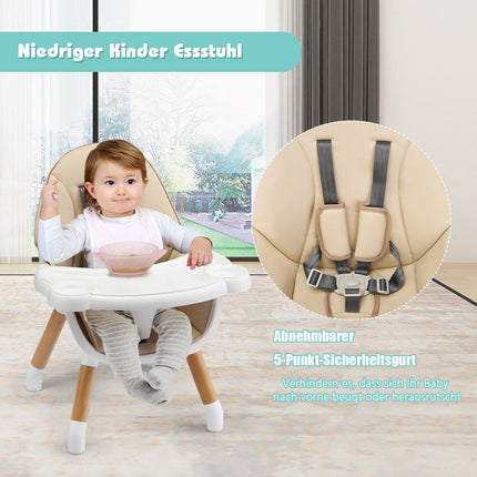 4-in-1 Convertible Baby High Chair with Safety Harness