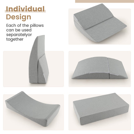 4-in-1 Convertible Folding Sofa Bed, Linen, Gray