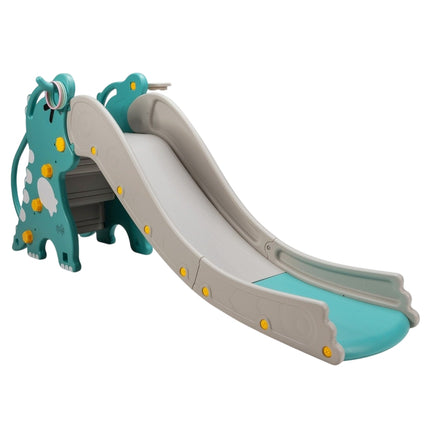 4-in-1 Dinosaur Slide Climbing & Sliding Playset for Babies with Basketball Hoop 188 x 65 x 80 cm