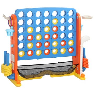 4-in-1 Game Set, Adjustable, Plastic, Colorful