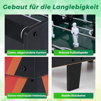 4-in-1 Game Table: Foosball, Billiards, Tennis, Hockey