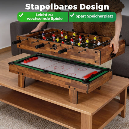 4-in-1 Game Table: Foosball, Pool, Air Hockey, Ping Pong