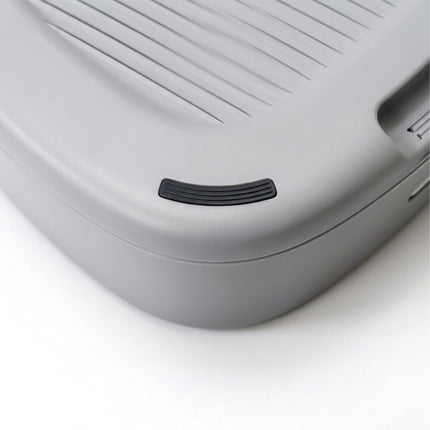 4-in-1 Grey Potty Trainer with Lid and Step Stool