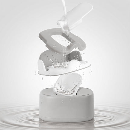 4-in-1 Grey Potty Trainer with Lid and Step Stool