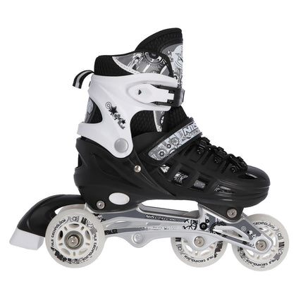 4-in-1 Inline/Ice Skates, Black, Size S (31-34)
