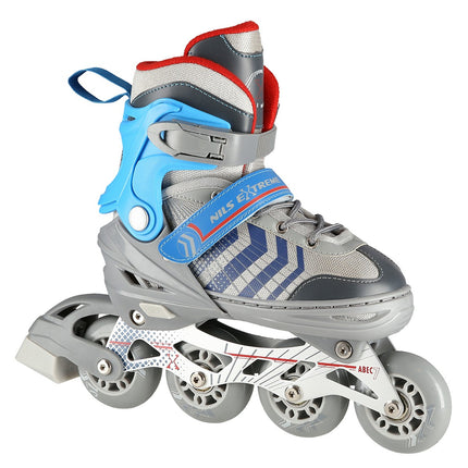 4-in-1 Inline & Ice Skates, Grey/Blue, Size S (29-33)