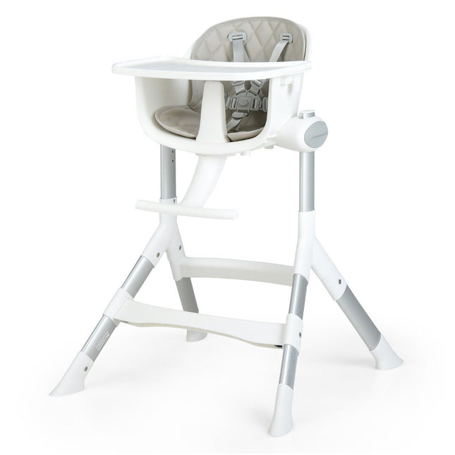 4 in 1 baby chair baby high chair convertible with 5-way adjustable height gray