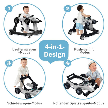 4 in 1 baby walker folding baby walker gray
