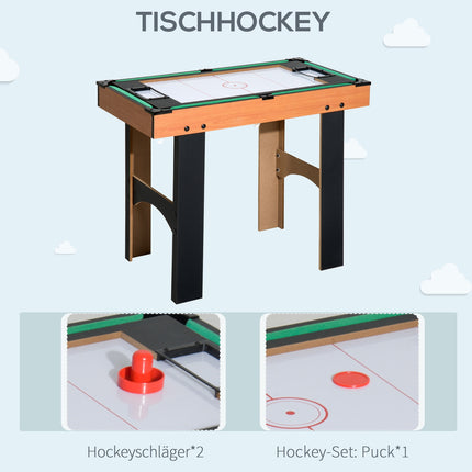 4-in-1 game table: football, hockey, tennis, billiards