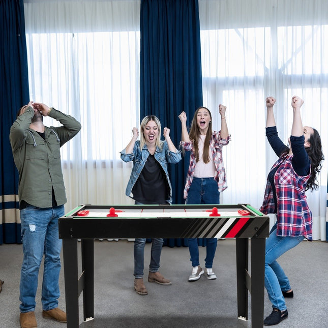 4-in-1 multi-game tafel met tafelvoetbal, poolbiljart, airhockey en tafeltennis arcade spelset