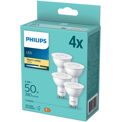 4-pack LED GU10 4.6W (50W) 380lm
