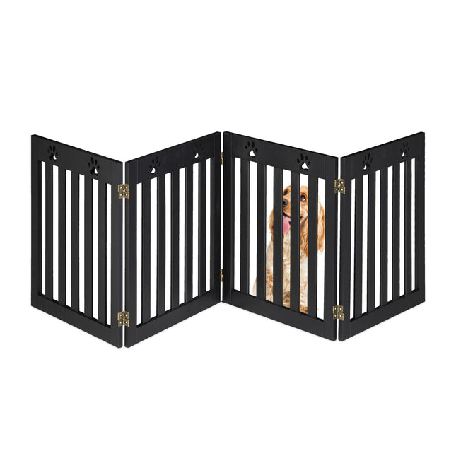 4-part dog barrier fence paws