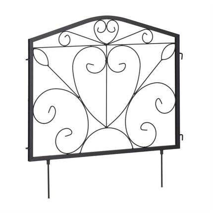 4-part flower bed fence in metal