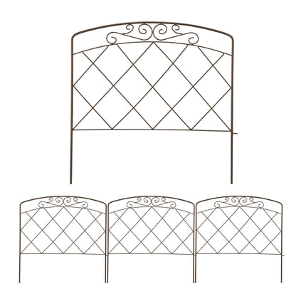 4-part metal bed rail
