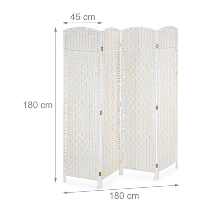 4-part screen in white