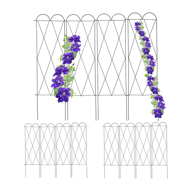 4-part trellis in rust color, set of 3