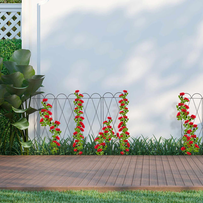 4-part trellis in rust color, set of 3