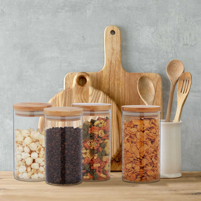 4 stuks voorraadpotten 1000 ml