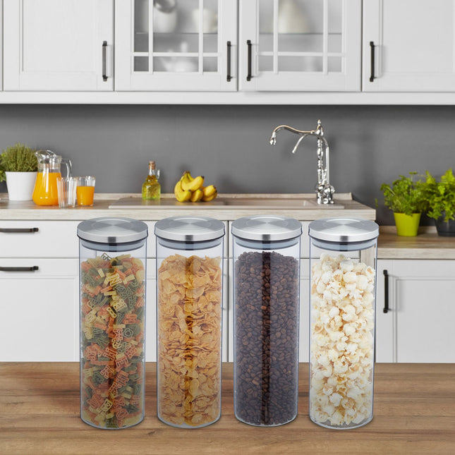 4 stuks voorraadpotten 1600 ml