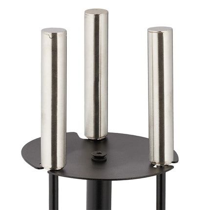 4-piece fireplace set in black