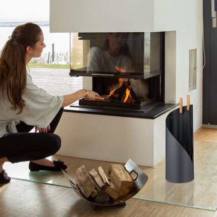 4-piece stove set with stand