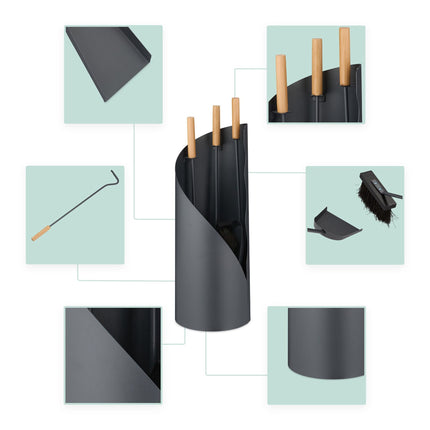 4-piece stove set with stand
