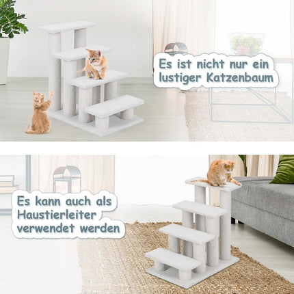 4 steps animal stairs for cats and dogs up to 25 kg cat stairs dog stairs beige