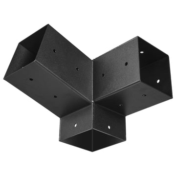 4x4 3-Way Slanted Pergola Brackets Kit with Bases, 2-Pack