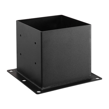 4x4 Post Base Brackets, 4-Pack, Carbon Steel, Black