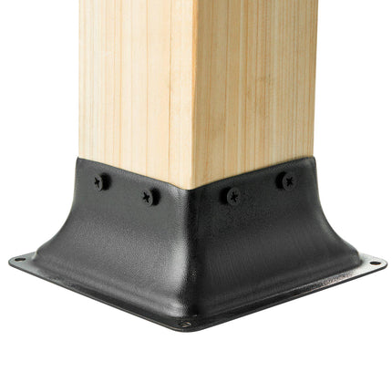 4x4 Post Base Brackets, 4-Pack Powder-Coated Steel