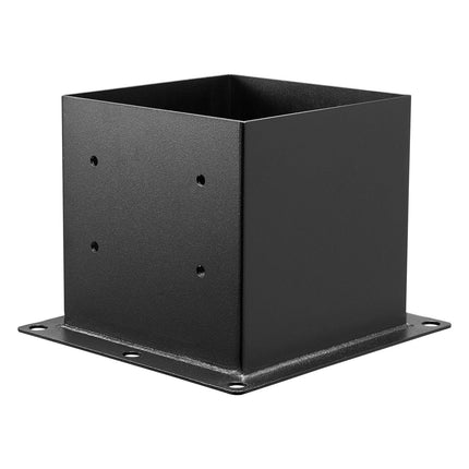 4x4 Post Base Brackets, 8-Pack Carbon Steel, Black