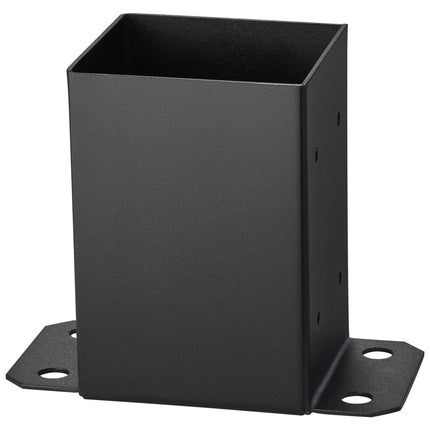 4x4 Post Base Brackets, Carbon Steel, 10-Pack, Black