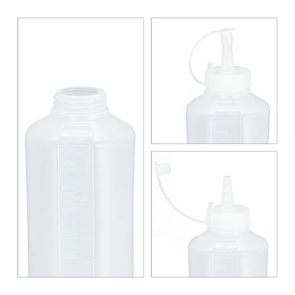 4x Squeeze Bottles 1000ml