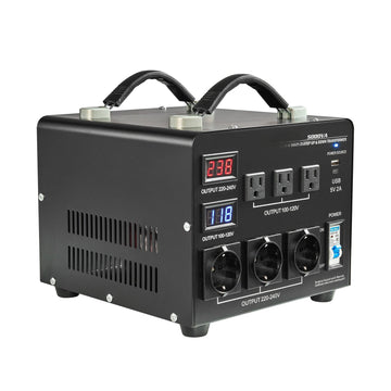 5000VA Step Up Down Voltage Converter, 110V-220V, LCD