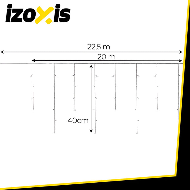 500 LED Warm White Christmas Lights, 22.5m, 8 Modes