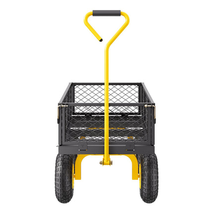 500 lb Steel Garden Cart With 10 in Tires, Removable Sides