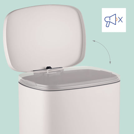 50L Stainless Steel Pedal Bin – Soft-Close Lid