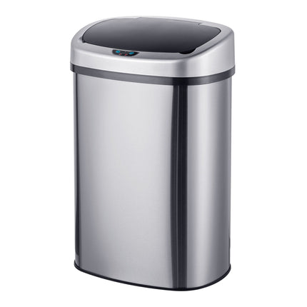 50L Stainless Steel Sensor Bin – Silver