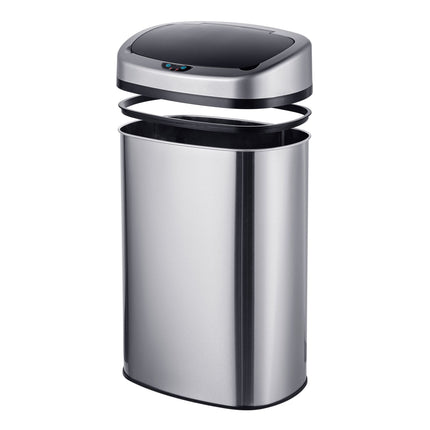 50L Stainless Steel Sensor Bin – Silver