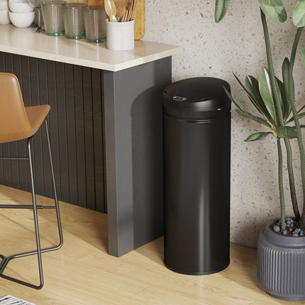 50L Touchless Stainless Steel Trash Can, Soft-Close