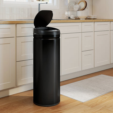 50L Touchless Stainless Steel Trash Can, Soft-Close