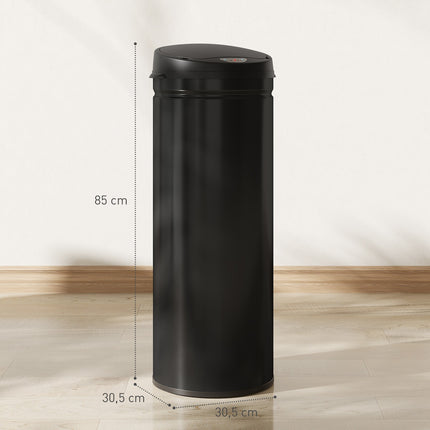 50L Touchless Stainless Steel Trash Can, Soft-Close