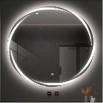 50 cm Round LED Bathroom Mirror, Dimmable, Anti-Fog