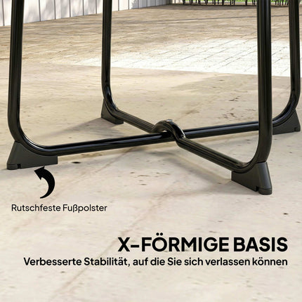 50 cm Round Outdoor Metal Table with Non-Slip Feet