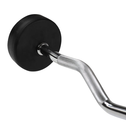 50 kg Rubber Coated Curl Bar for Weightlifting