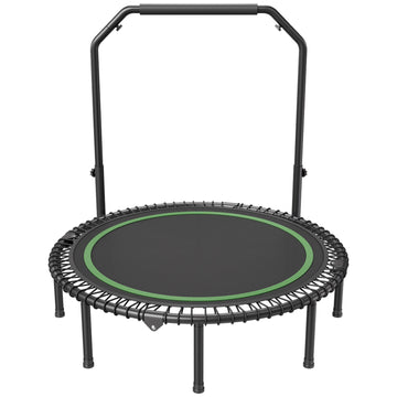 51-Inch Foldable Mini Trampoline, 450 lb, Adjustable Handle