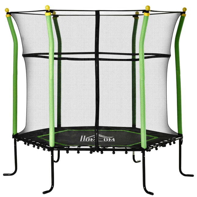 5.3 ft Garden Trampoline for Kids with Safety Net