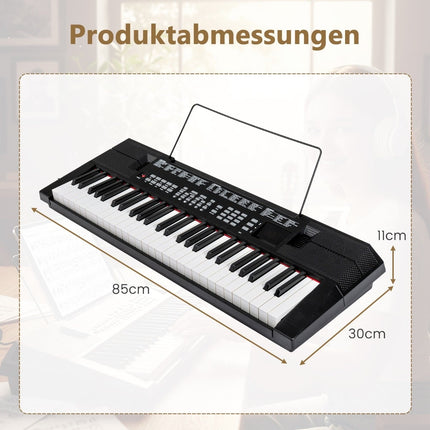 54-Key Electronic Keyboard with 200 Rhythms & Tones